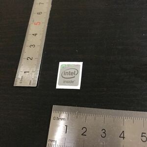 intel inside エンブレムシールパソコン銀色@1725