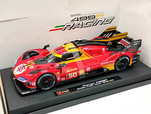 ブラーゴ 1/18 フェラーリ 499P #50 WEC カタール 2024 6位 Miguel Molina/Nicklas Nielsen/Antonio Fuoco