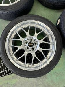 【4本セット】BBS◆スバル◆レガシィB4◆５穴◆225/45R18◆ダンロップSP SPORT MAXX◆溝2mm◆18インチアルミ◆FORGED◆PCD100◆同梱不可