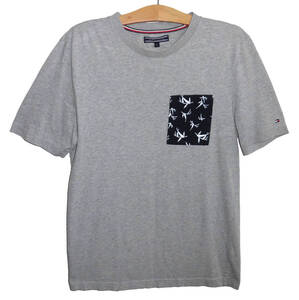 Д美品 TOMMY HILFIGER トミーヒルフィガー 胸ポケット Tシャツ M