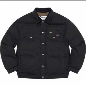 ◆未使用半タグ付◆ Supreme Schott Canvas DownTrucker Jacket シュプリーム　ショット　コラボ　ジャケット 黒 ブラック BLK