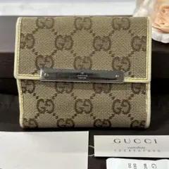 新品同様‼️ グッチ　GUCCI 財布　二つ折り　折り財布　GGキャンバス