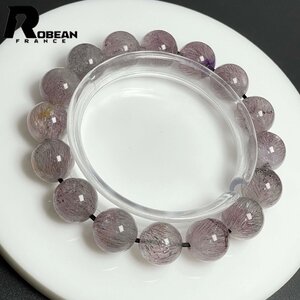 綺麗 EU製 定価22万円★ROBEAN・花火スーパーセブン・ブラック★パワーストーン ブレスレット 天然石 プレゼント 12.9-13.3mm M1016085