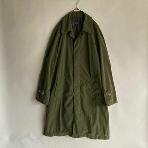 TOMORROWLAND BLUE WORK トゥモローランド ステンカラーコート ポリエステル × ナイロン タフタ 製品染め 比翼 オリーブ size S