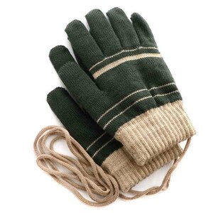 22AW ノーロール NOROLL オウルグローブ OULU GLOVE 手袋 ニット バイカラー ウール 緑 グリーン ベージュ /NW1 レディース