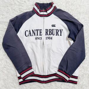 カンタベリーオブニュージーランド CANTERBURY スポーツ トラックジャケット 長袖ジャージ フルジップ コットン 綿 白 ホワイト L