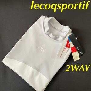 【L】新品定価15400円/lecoqsportif/ルコックスポティッフ/ルコックゴルフ/レディース/春夏/2WAY/ノースリーブシャツ/ゴルフシャツ