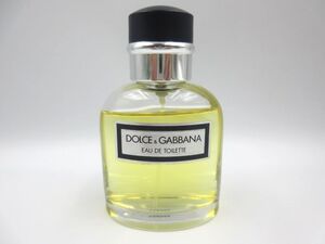 ◇ DOLCE&GABBANA ドルチェ＆ガッバーナ POUR HOMME プールオム EDT オードトワレ 75ml 残量たっぷり