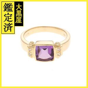 ノンブランド　ジュエリー　JEWELRY 　指輪　K18　アメジスト　D0.04　5.0g　#11　【471】L