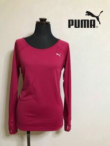 PUMA COOL CELL プーマ トレーニング ウェア フィットネス トップス レース 長袖 サイズS ピンク 512532