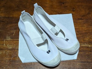 女の子 上履き 上靴 シューズ 靴 バレエシューズ バレーシューズ 21cm 記名塗りつぶしあり ホワイト