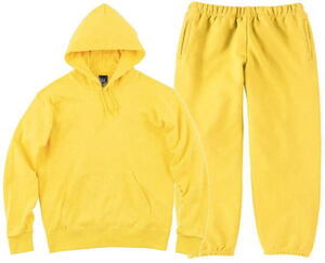 ☆00年スタイル.B系無地スタイル！Ls プルオーバーパーカー・セットアップ .COLOR：YELLOW.SIZE：XL～4XL ≪即決商品≫☆