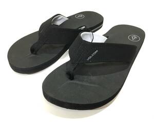 VOLCOM ボルコム V0811522BKD メンズ US7 25cm ビーチサンダル BeachSandal ビーサン 黒色 ブラック ヴォルコム サーフ 新品 即決 送料無料