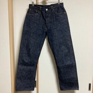 【美品】SUGAR CANE シュガーケーン SC41937US Made in USA 13oz BLUE DENIM WAIST OVERALLS 1937年モデル ジーンズ W33 東洋 濃紺