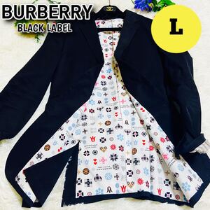 Lサイズ●BURBERRY●バーバリーブラックレーベル●テーラードジャケット●マルチ●モノグラム●メンズ●大きいサイズ●ブラック●