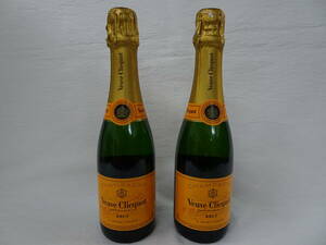 未開栓 2本セット Veuve Clicquot ヴーヴ クリコ イエロー ブリュット ハーフボトル 375ml 即決 