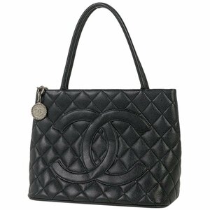 シャネル CHANEL 復刻トート ココマーク ハンドバッグ トートバッグ キャビアスキン ブラック A01804 レディース 【中古】