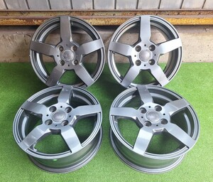 【AQUAホイール】14×5.5J　ET45　4H/100　４本セット！　☆彡1000円スタート☆彡　№63-R