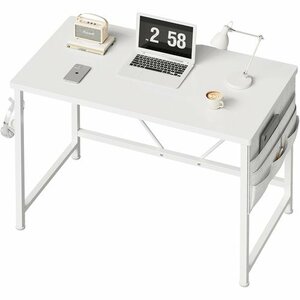 新品 YeTom 白い テレ 組立簡単 在宅 作業机 つくえ ミニデスク desk 勉強机 pcデスク 机 デスク 17