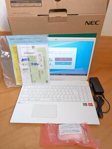 【新品同様】NEC LAVIE N15 N1565/FAW PC-N1565FAW Ryzen 7 7730U/メモリ 16GB/SSD 256GB/DVD/15.6型 光沢/win11/office21 23年3月製