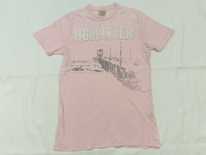 Hollister ホリスター メンズ Tシャツ ピンク Mサイズ ダメージ加工