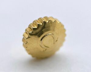 OMEGA オメガ リューズ 約6.01mm 腕時計 部品 純正 パーツ 紳士 Ω竜頭 薄型 金色 Gold ゴールド GP デッドストック ヴィンテージ◎未使用