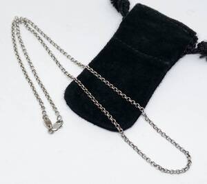 購入証明書付◆CHROME HEARTS クロムハーツ ROLL CHAIN NECKLACE 18inch ロールチェーン 18インチ 