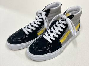 VANS レア!! SK-8 Hi BMX 黒 グレー スエードｘキャンバス 黄ライン POPCUSH US7.5 (25.5cm) アメリカ企画限定!! バンズ ハイトップ