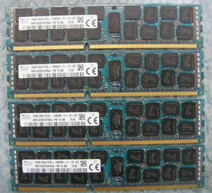 me14 240pin DDR3 1600 PC3L-12800R Registered 16GB hynix HMT42GR7AFR4A-PB T3 AB 4枚 合計64GB