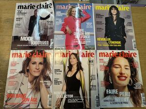 a0622-17.洋書 洋雑誌 marie claire マリクレール 2022年 2023年 6冊 まとめ ファッション fashion magazine ブランド brand accessory