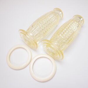 Pair of grips BUBBLE Superflex Type 24mm clear グリップ ラメクリア VESPA ベスパ 50s 100s ET3 Sprint Super GTR Rally 90ss PX