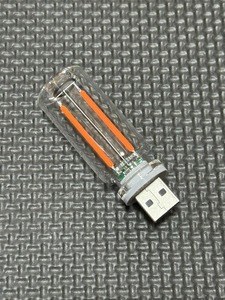 USB レトロ LED電球 レッド 調光 / USDM JDM 旧車 街道レーサー デコトラ