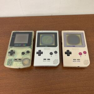 y　ジャンク　任天堂　ゲームボーイポケット ゲームボーイカラー 3台　NINTENDO　GAME BOY