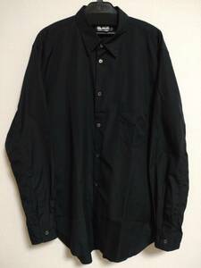 USED/中古品 2022FW BLACK COMME des GARCONS OVERSIZED SHIRT ブラックコムデギャルソン オーバーサイズ綿シャツ(黒 S)正規品