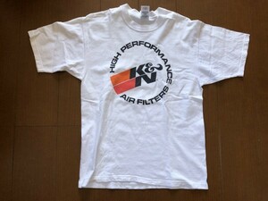 Mサイズ★約２０年前に購入★貴重！K&N AIR FILTERS K&N エアフィルター Tシャツ バイク 車 フルーツ オブ ザ ルーム 古着