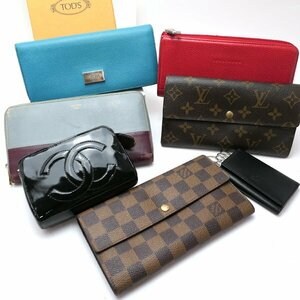 １円～ ブランド財布 7点まとめ売り LOUIS VUITTON CHANEL CELINE GUCCI 他 ジャンク◆送料600円～◆～9/24(火)終了◆質屋-240403