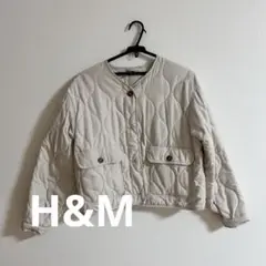 H&M キルティングジャケット EUR M ベージュ