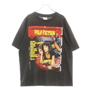 VINTAGE ヴィンテージ 90s PULP FICTION POSTER DESIGN MOVIE PROMO TEE パルプフィクション 半袖Tシャツ カットソー ブラック