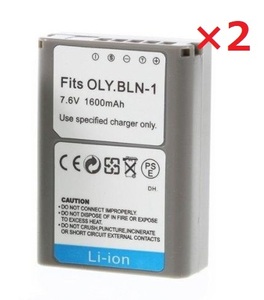 送料無料 2個セット オリンパス BLN1 BLN-1 互換カメラバッテリー 1600mAh OM-D E-M1/OM-D E-M5/OM-D E-M5 Mark II/PEN E-P5/PEN-F 互換品