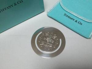 正規美品 限定 TIFFANY&COティファニー 聖火 オーバルマネークリップ シルバー925 入手困難な希少モデル★ラウンド ブックマーカー しおり