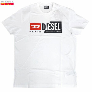 【75420BS】新品・展示処分品　DIESEL ディーゼル　クルーネック　半袖　Tシャツ　00SDP1 0091A 100　ホワイト　M