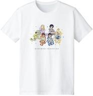 中古Tシャツ 集合(みんなでお泊まりパジャマver.) 描き下ろしイラスト Tシャツ ホワイト レディースLサイズ 「