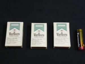 Marlboro　ULTRA　LIGHTS　MENTHOL　マルボロ　非売品　マッチ3個セット　新品未使用デッドストック長期保管