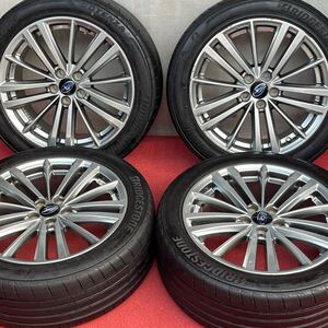 SUBARUスバルインプレッサ 純正 17インチ×7J+48 PCD100-5H BRIDGESTONE POTENZA S007A 205/50R17ラジアル4本。エクシーガレガシィXV BR-Z