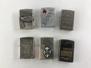 1000円~●★着火未確認★ オイルライター ZIPPO サイドメタル CROSS 2000 ZIPPOロゴ 喫煙具 6点まとめ ★okoy2671492-104★op3810