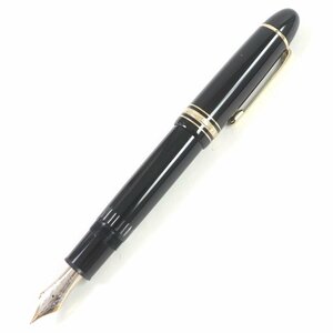 美品□MONTBLANC モンブラン No.149 ペン先14K Bニブ マイスターシュテュック キャップ式 万年筆 ブラック ゴールド ドイツ製 メンズ