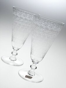 n372 Baccarat バカラ クリスタル ローハン ペア シャンパングラス シャンパンフルート 2客