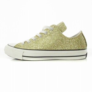 コンバース CONVERSE ALL STAR 100 GLITTER OX スニーカー ローカット ラメ 光沢 キャンバス シューズ 靴 25cm US6.5 金色