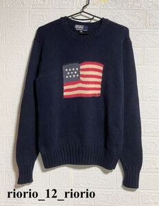 4　POLO RALPH LAUREN　ポロラルフローレン　コットンセーター　星条旗　国旗柄　キッズ　size150