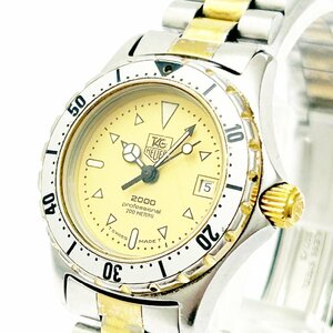 【1円スタート】【箱付き】TAG HEUER タグホイヤー 974.008 プロフェッショナル 2000 SS×GP クオーツ レディース腕時計 277076